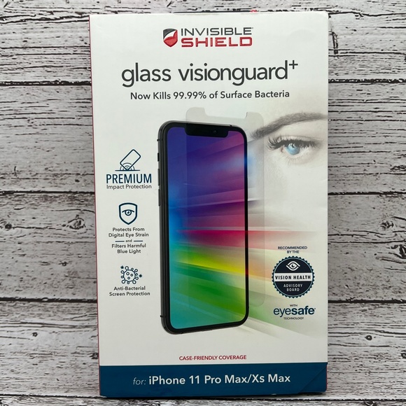 NIB. Zagg Invisible Shield Glass Visionguard+ iPhone 11 Pro Max - Picture 1 of 2